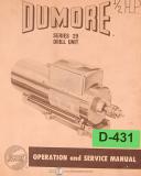 Dumore-Dumore Model 8300, Series 55 Tool Post Grinder, Opeartions and Parts Manual-8300-Series 55-01